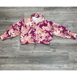 Drew Anthropologie Blouse Women’s Pink Floral Button tie Front NWT $218 small